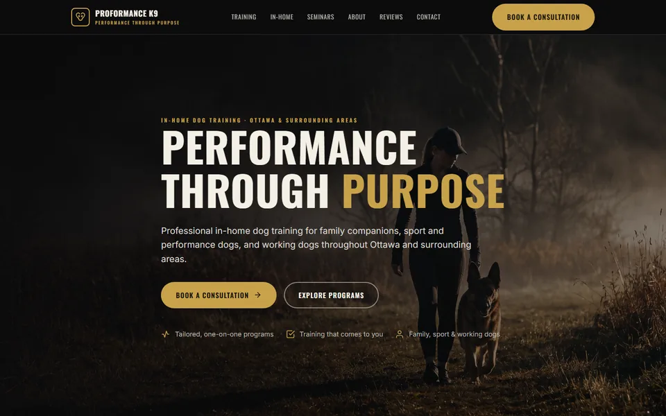 Proformance K9 — dog training in Ottawa